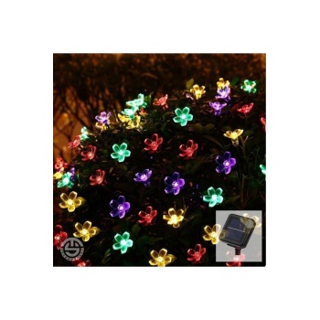 ® Yeni Ürün Solar 30 Ledli Çiçekli RGB Bahçe Aydınlatma Dekorasyon Güneş Enerjili